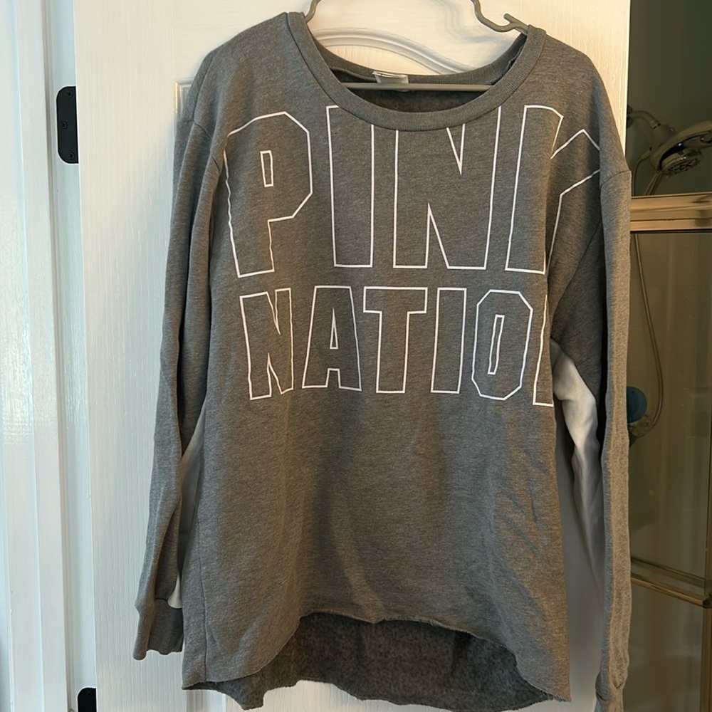 Pink Nation size large oversized sweatshirt